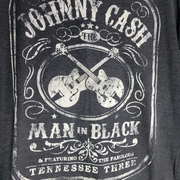 JOHNNY CASH Man in Black graphic UNISEX tee Sz XL - Picture 3 of 4